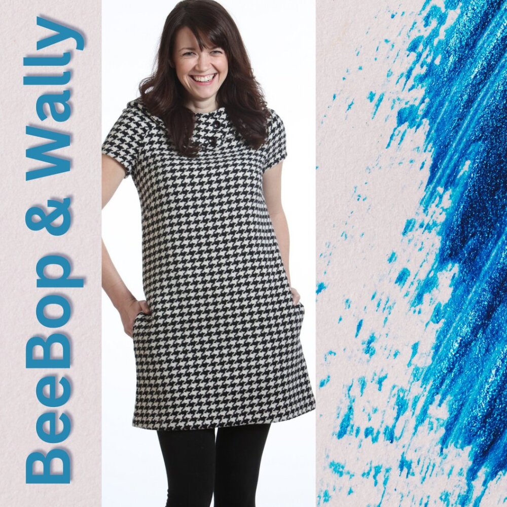 Beebop & Wally Mod inspired Madeline Wool Dress with POCKETS (size S)
